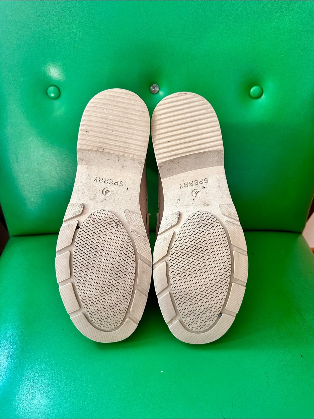 Sperry Beige Suede Penny Loafers - Picture 7 of 7